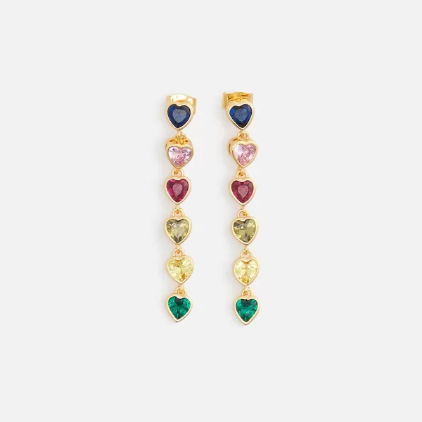 Rainbow Hearts Earrings | Crystal Haze Best Sale