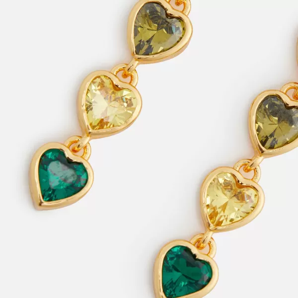 Rainbow Hearts Earrings | Crystal Haze Best Sale