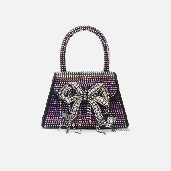 Satin Rhinestone Micro Bow Bag | Self-Portrait Discount
