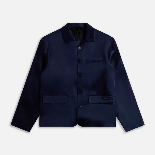 Silk Organza Long Sleeve Shirt Blazer | 4S Designs Cheap