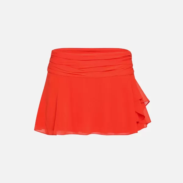 Silk Slit Mini Skirt | GUIZIO Shop