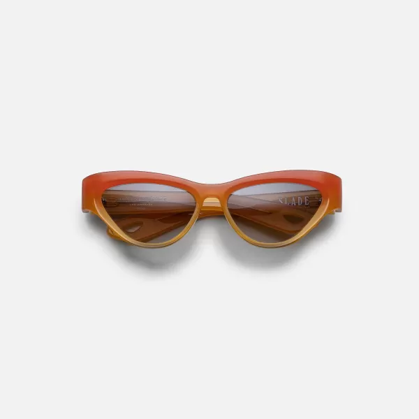 Slade Crush Frame Brandy Gradient Lens Silver Hardware | Jacques Marie Mage Best Sale