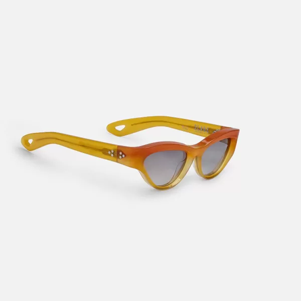Slade Crush Frame Brandy Gradient Lens Silver Hardware | Jacques Marie Mage Best Sale