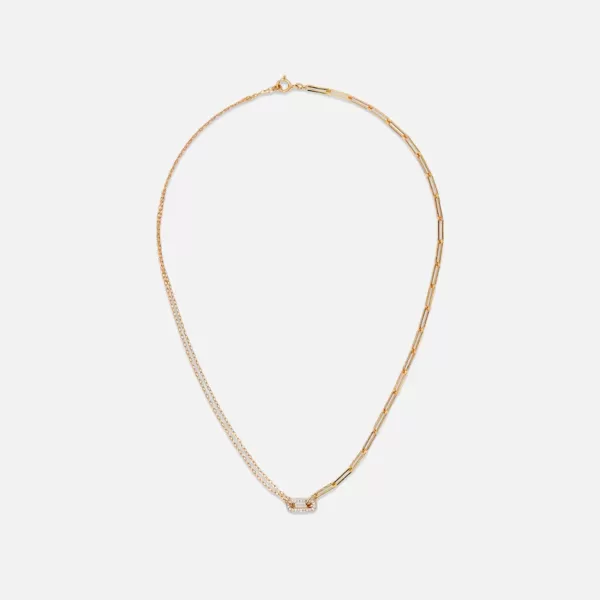 Solitaire Diamonds Link Loop Necklace | Yvonne Leon Discount