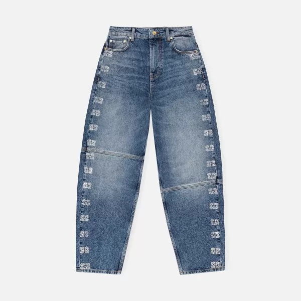 Sparkle Logo Denim Stary | Ganni Sale