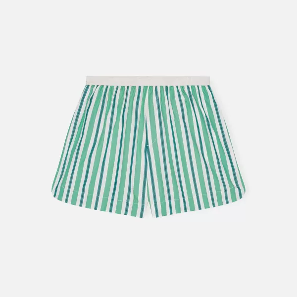 Stripe Cotton Elasticated Short | Ganni Discount