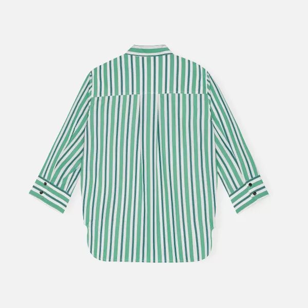 Stripe Cotton Shirt | Ganni Outlet