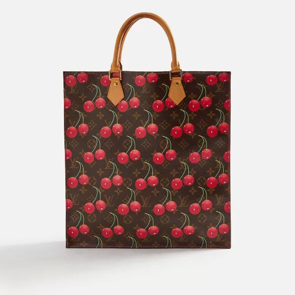 Wgaca Louis Vuitton Brown Murakami Cherry Sac Plat | What Goes Around Comes Around Cheap
