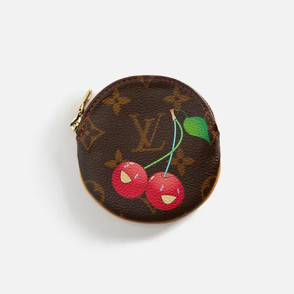 Wgaca Louis Vuitton X Takashi Murakami Cherry Porte Monnaie Round Coin Purse | What Goes Around Comes Around Hot