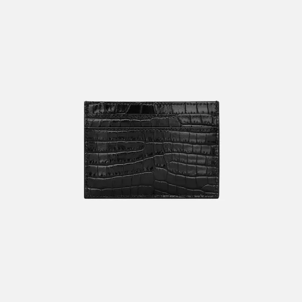 Ysl (172Y) Croc Print Card Holder | Saint Laurent Store